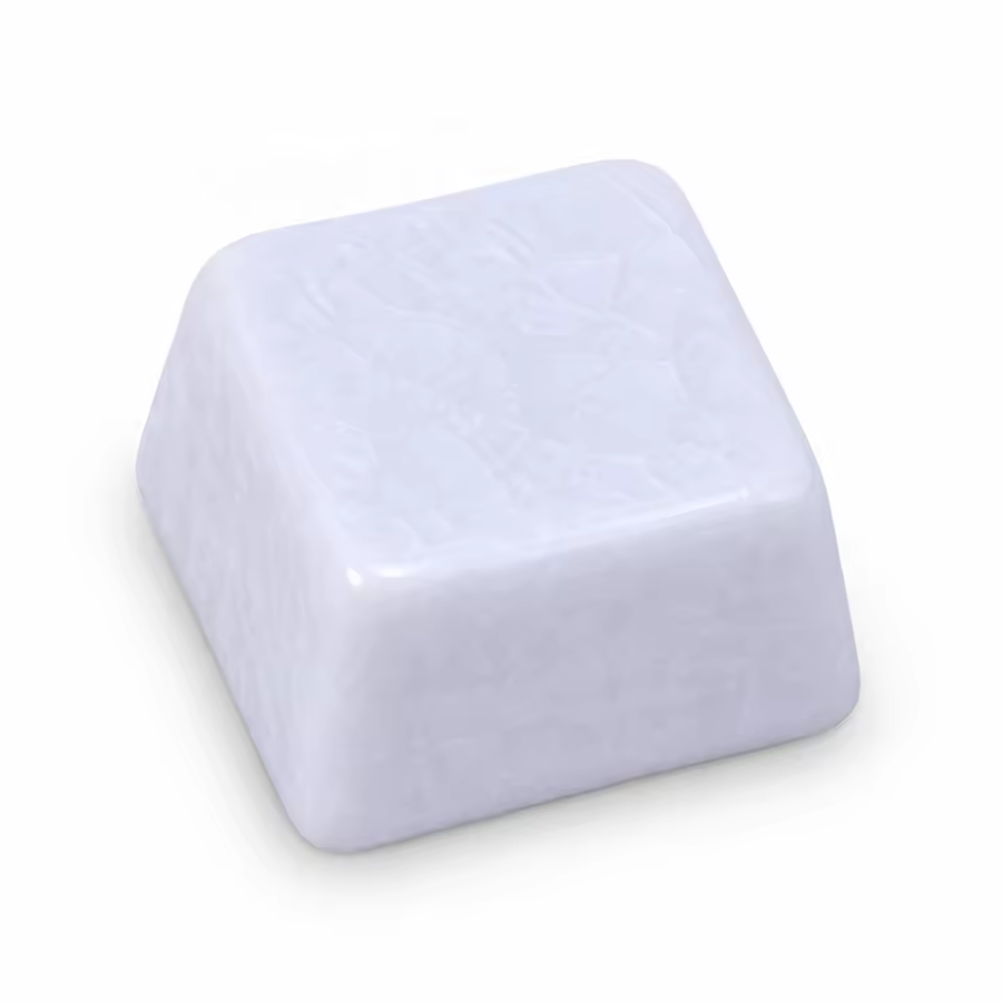 Glaze Accent ceramic Escape keycap shown at an angle on a white background. Supplier image.