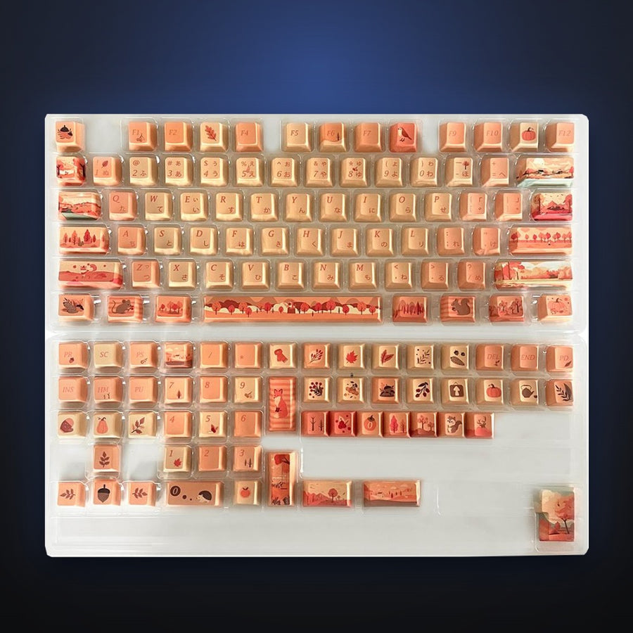 Full Autumn Trail kit showing every keycap included.