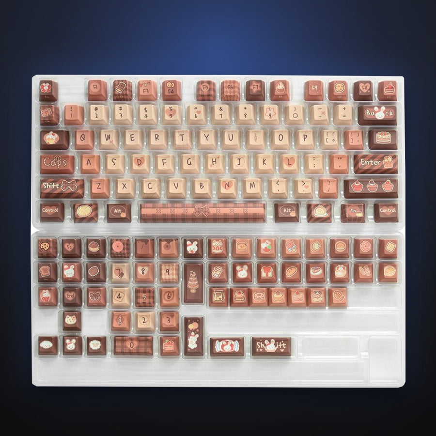 Full Cocoa Bunny kit showing every keycap included.