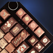 Close-up of Cocoa Bunny bunny accent keys. Keyboard not included.