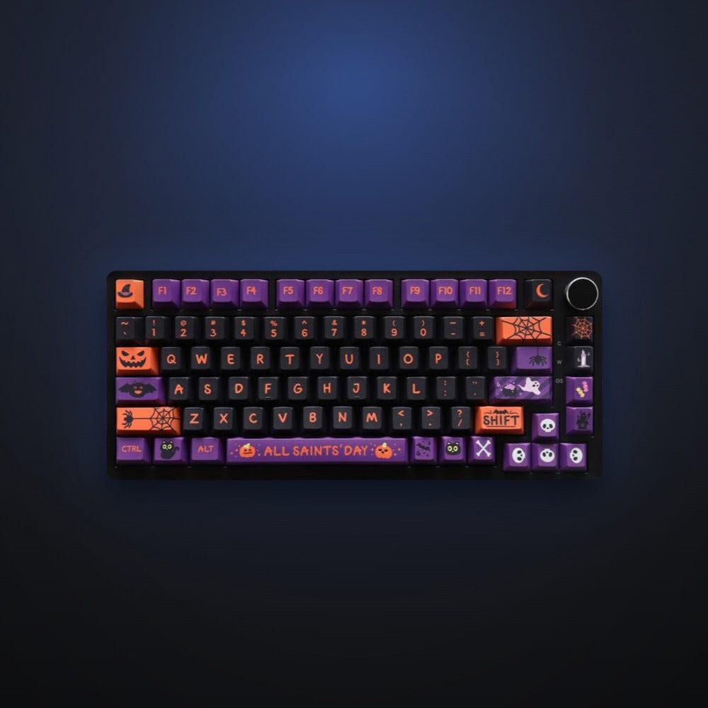 Haunted Night keycap set on a keyboard. Keyboard not included.