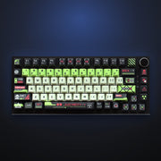 Hazard Zone keycap set on a keyboard. Keyboard not included.