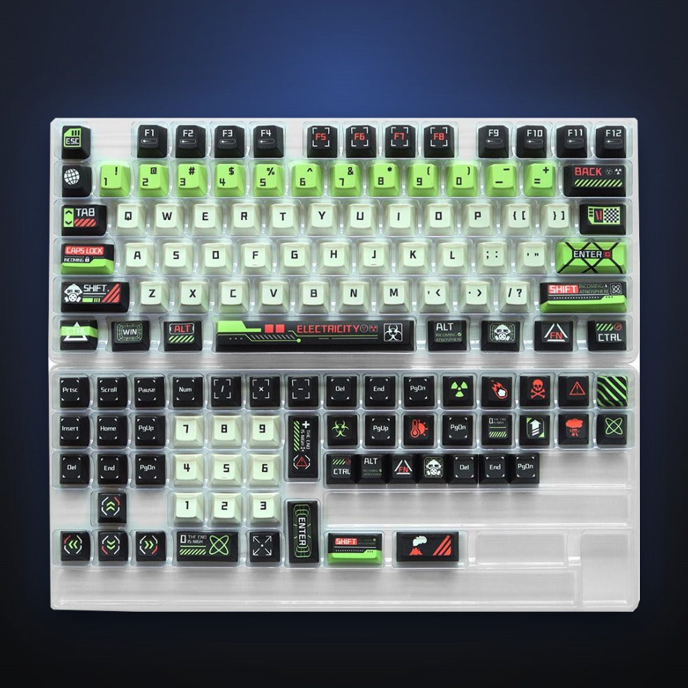 Full Hazard Zone kit showing every keycap included.