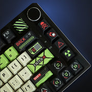 Close-up of Hazard Zone hazard symbol accent keys. Keyboard not included.