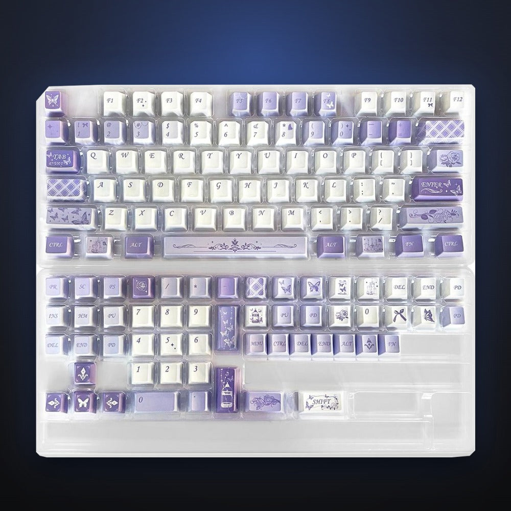 Full Lilac Wings kit showing every keycap included.
