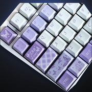 Close-up of Lilac Wings purple modifier keys. Keyboard not included.