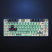 Mint Melody keycap set on a keyboard. Keyboard not included.