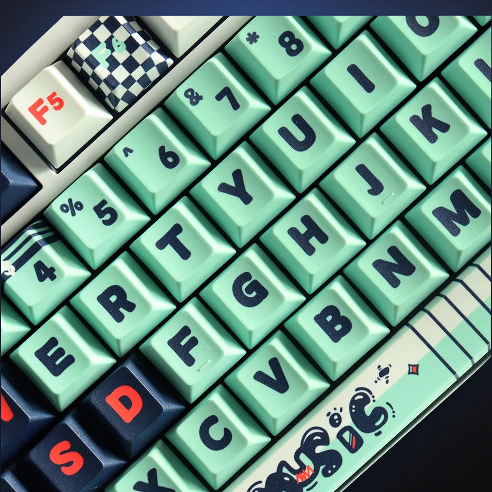 Close-up of Mint Melody alpha keys. Keyboard not included.