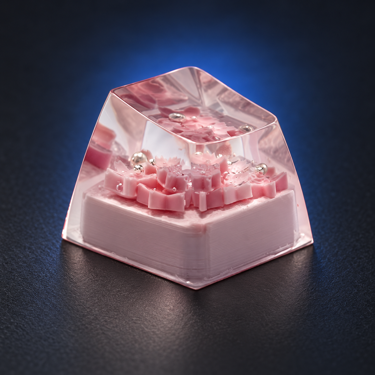 Sakura Drift — Blossom Resin Keycap