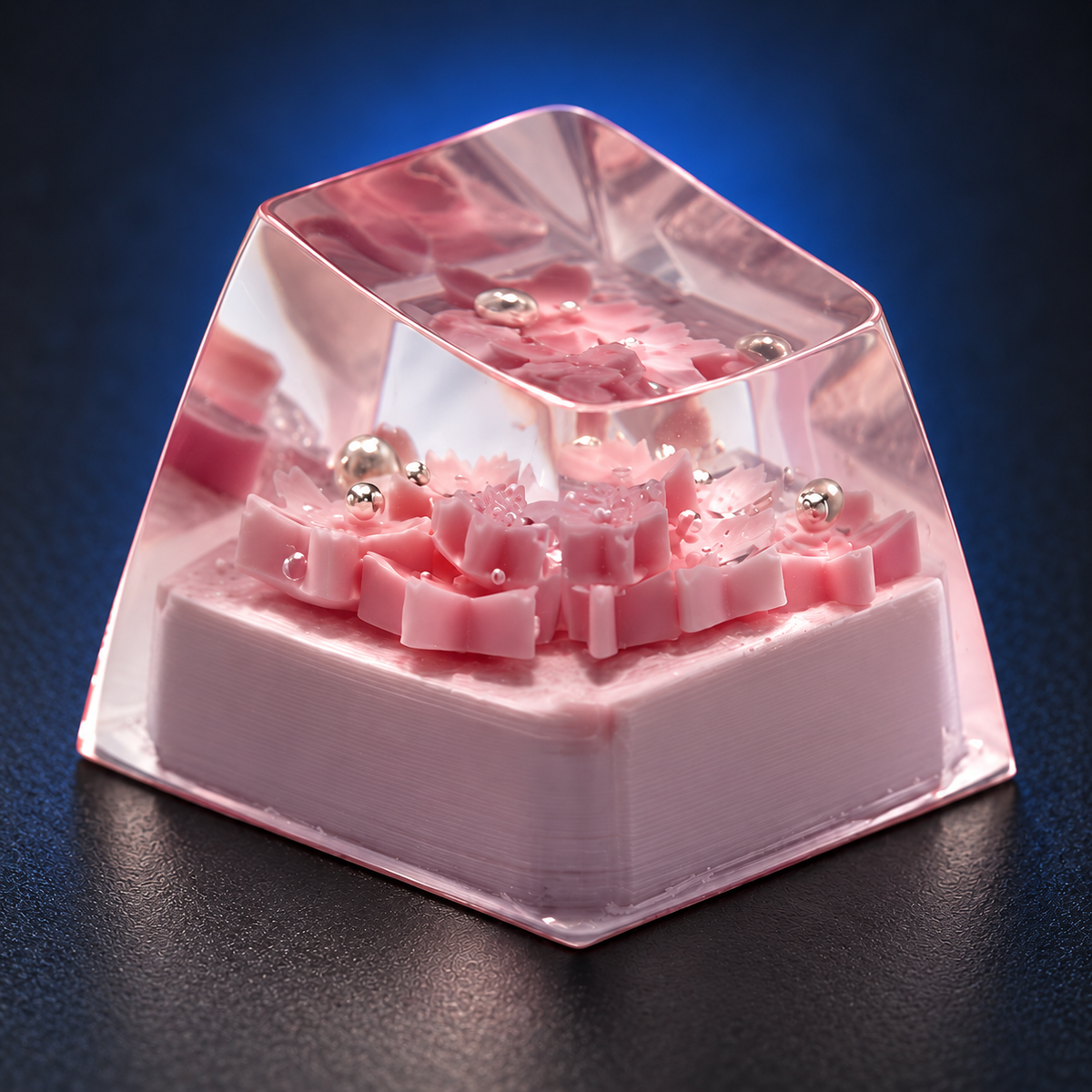 Sakura Drift — Blossom Resin Keycap