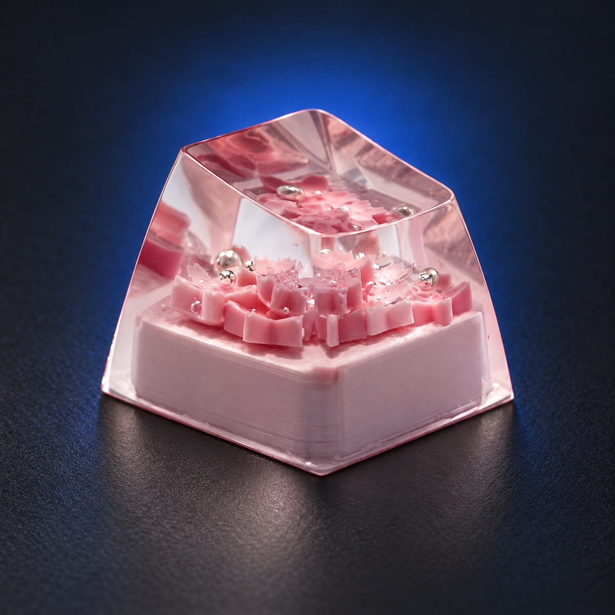 Sakura Drift — Blossom Resin Keycap
