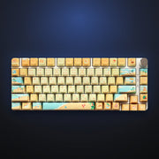 Summer Shore keycap set on a keyboard. Keyboard not included.