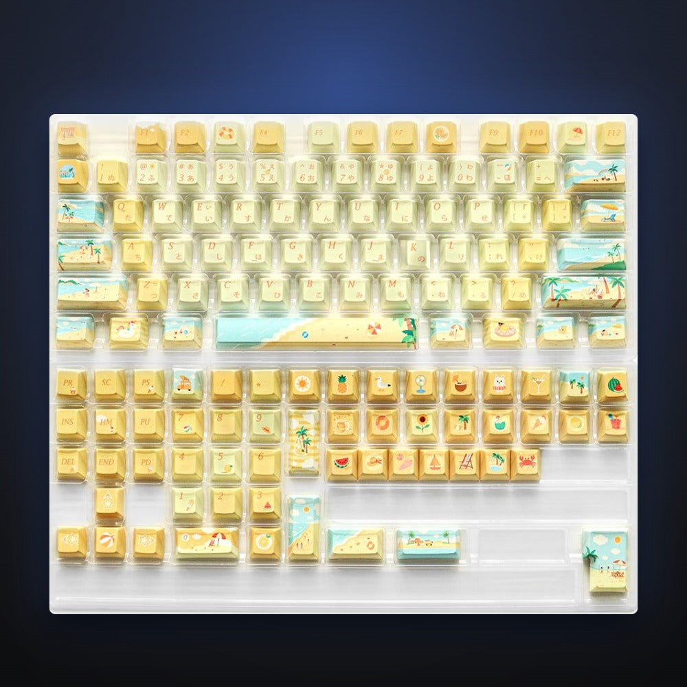 Full Summer Shore kit showing every keycap included.