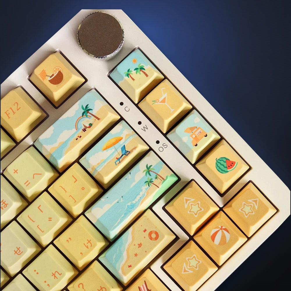 Close-up of Summer Shore beach accent keys. Keyboard not included.