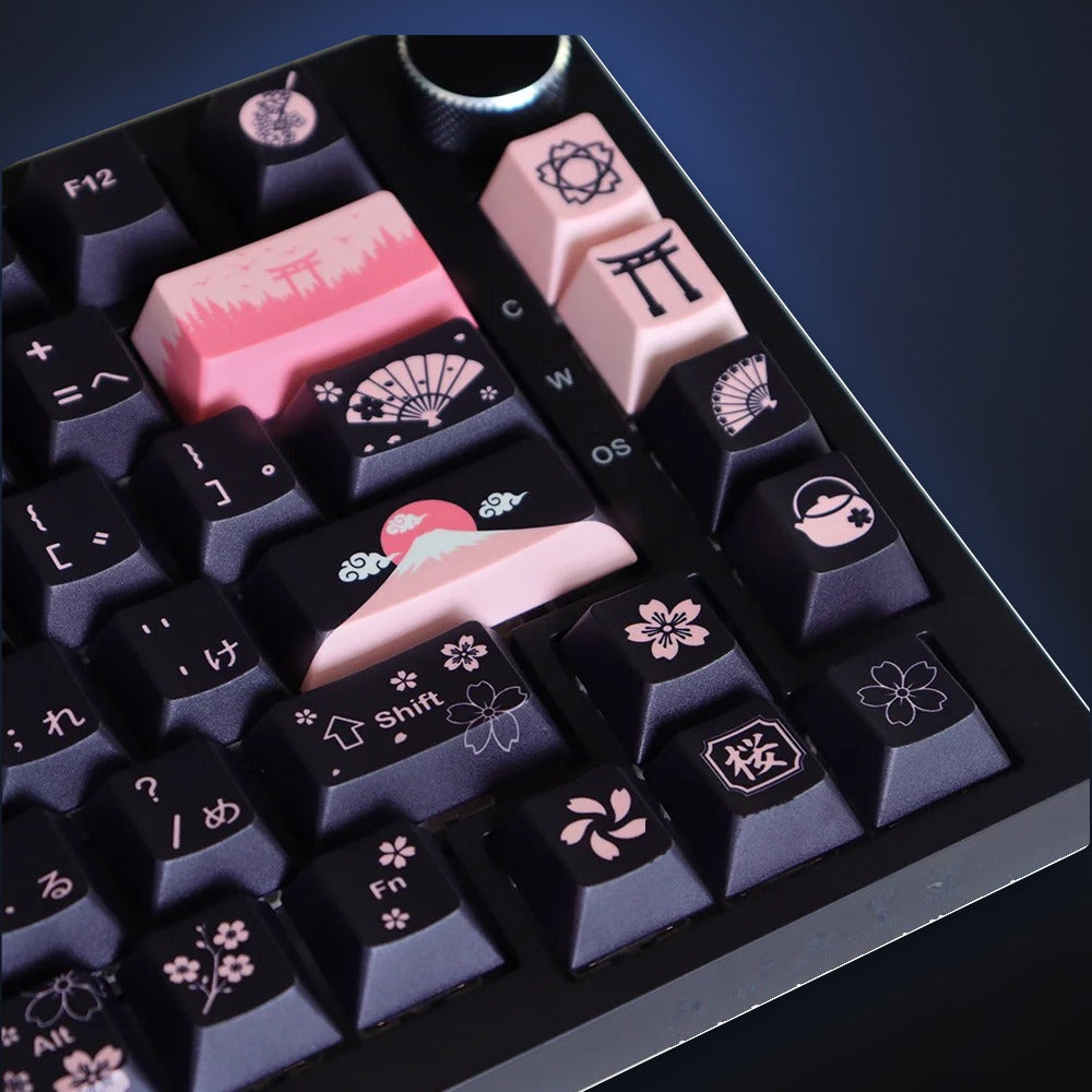 Close-up of Torii Spring pink accent and torii keys. Keyboard not included.